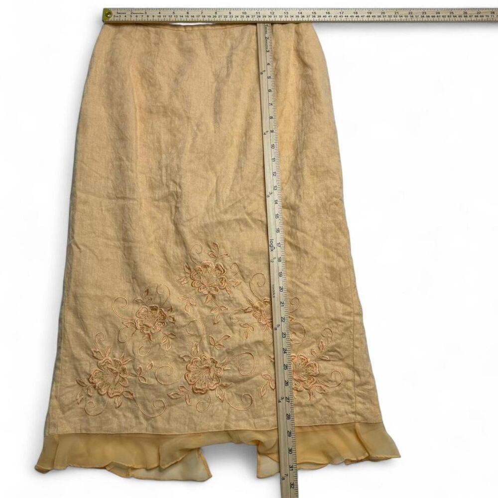 Tropical Fairy Core Orange Sequin Vintage Maxi Skirt Plaza South size Large - Picture 5 of 7